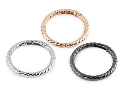 Karabina kulatá ozdobná Ø38 mm (Balení 1 ks, Varianta 1 nikl)