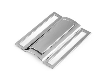 Kovová spona na kabáty, bundy, průvlek 48 mm (Balení 1 pár, Varianta 1 nikl)