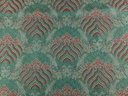 Žakárová látka pro oděvy i dekoraci (Balení 1 m, Varianta 1 (125 g/m²)  zelená)