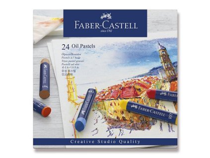 Olejové pastely Faber- (Barva Castell sada 24ks)