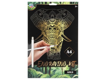 33510 skrabaci obrazek zlaty a4 slon