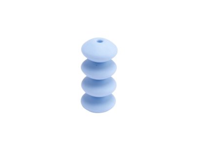Silikonové korálky DISK 12mm (4ks) - candy blue