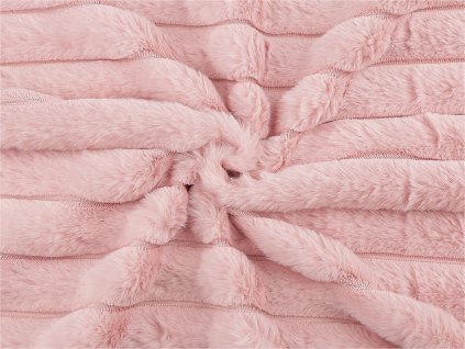 Kožešina s pruhy / imitace činčily (Balení 1 m, Varianta 1 bílá)