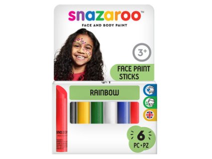 Tužky na obličej 6 barev Snazaroo (Barva Rainbow)