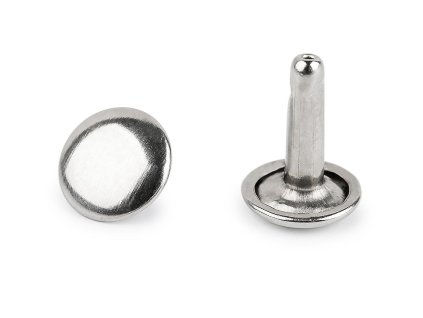 Duté nýty oboustranné na kůži a silné látky Ø9 mm (Balení 100 pár, Varianta nikl)