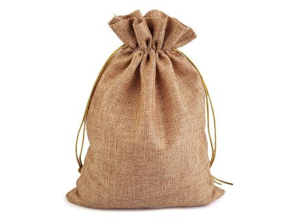 Dárkový pytlík 22x28 cm imitace juty (Balení 1 ks, Varianta 10 červená)