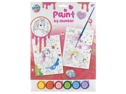 31167 1 malovani podle cisel a4 jednorozci 2 obrazky