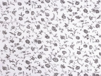 Bavlněná látka / plátno rostliny / květy (Balení 1 m, Varianta 3 modrá tmavá)