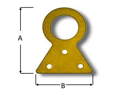 Háček kovový plochý na vruty (Barva velikost 4)