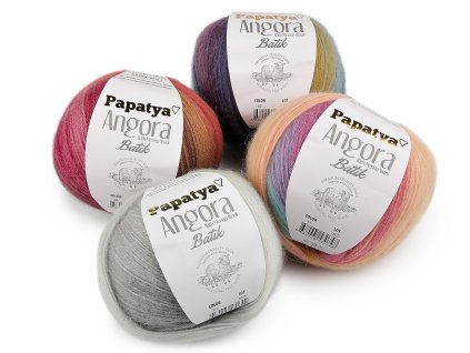 Pletací příze Papatya Angora Batik 100 g (Balení 1 ks, Varianta 2 (11) multikolor světlá)