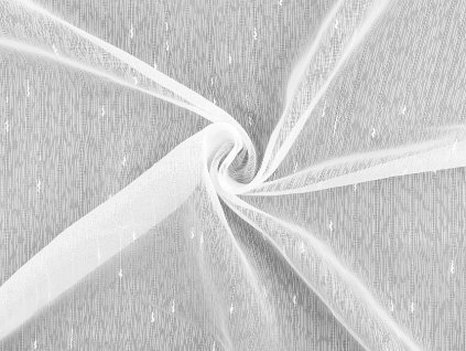 Záclona / voál strukturovaný s olůvkem šíře 300 cm (Balení 1 m, Varianta bílá)
