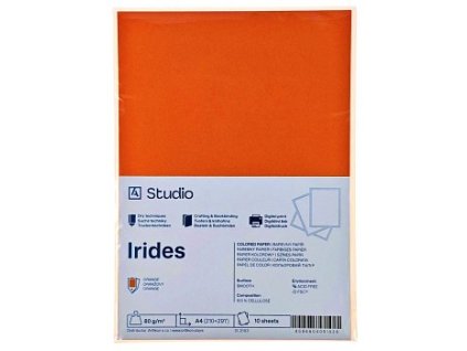 Barevný papír A4 80g Irides (Barva oranžový 10 listů)