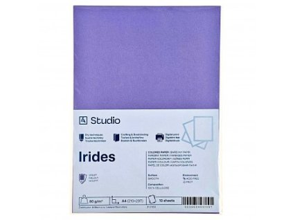 Barevný papír A4 80g Irides (Barva fialový 10 listů)