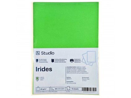 Barevný papír A4 80g Irides (Barva zelený 10 listů)