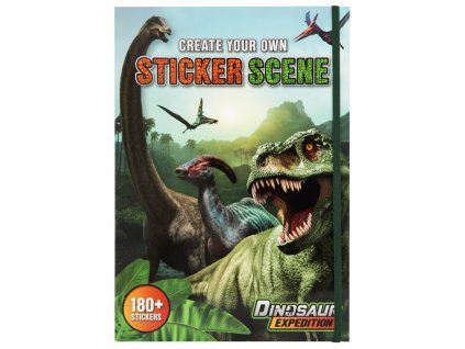 30456 kniha samolepek a4 dinosauri