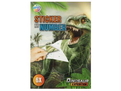 35091 dino samolepky podle cisel a4