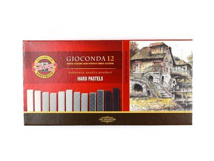 Tvrdé pastely Gioconda 12ks (Barva šedé odstíny)