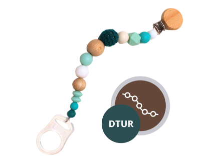 KLIP na dudlík • Dark Turquoise