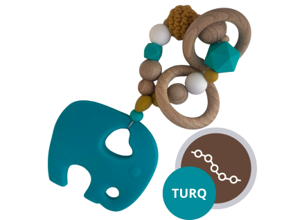 Kousátko slon • Turquoise