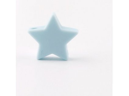 Silikonové hvězdičky 25mm (1ks) - candy blue