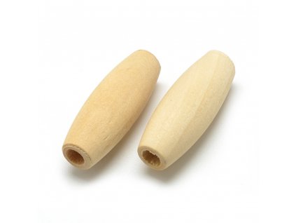 Dřevěné korálky OLIVA 32x12mm (10ks)