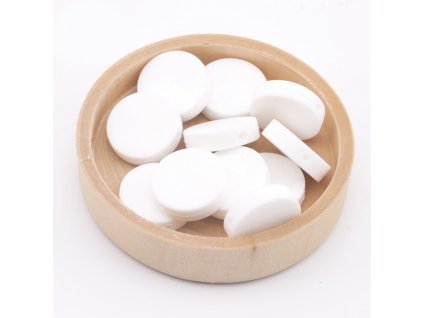 Silikonové korálky placka 20mm (1ks)-white
