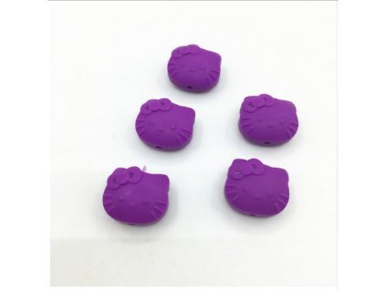 Silikonová HELLO KITTY 25mm (1ks) - purple
