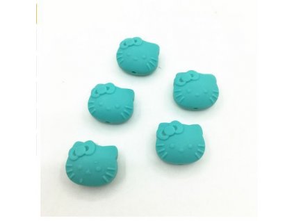 Silikonová HELLO KITTY 25mm (1ks) - turquoise