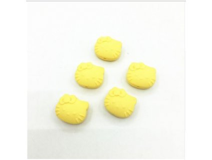 Silikonová HELLO KITTY 25mm (1ks) - yellow