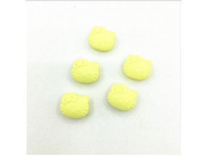 Silikonová HELLO KITTY 25mm (1ks) - baby yellow