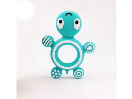 Kousátko silikonové ŽELVA (1ks) - turquoise