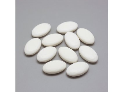 Silikonový oválek 30x18x8mm (1ks) - White
