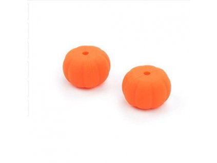 Silikonové korálky 13mm (1ks) - oranžová