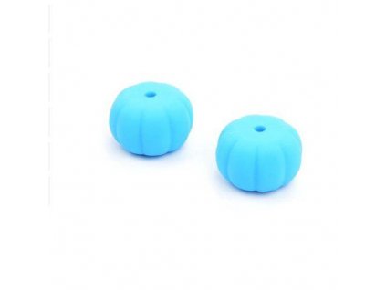 Silikonové korálky 13mm (1ks) - tyrkysová