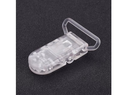Klip na dudlík 20mm (2ks) - transparentní