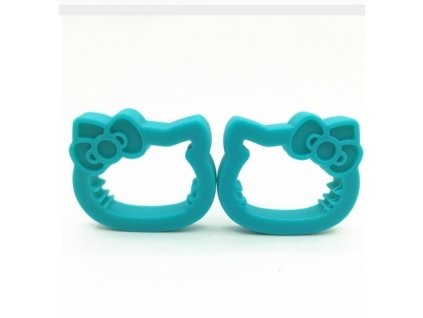 Kousátko silikonové - HELLO KITTY (1ks) - aqua