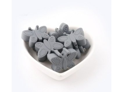 let s make silicone butterfly 10pc bpa free silicone teether silicone animal diy making jewelry beads nursing necklace pendant
