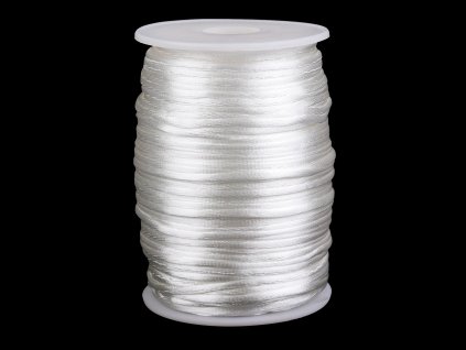 Saténová šňůra pr.2mm (10m) - bílá