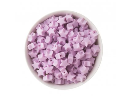 Silikonové hvězdičky 12mm (2ks) - lavender