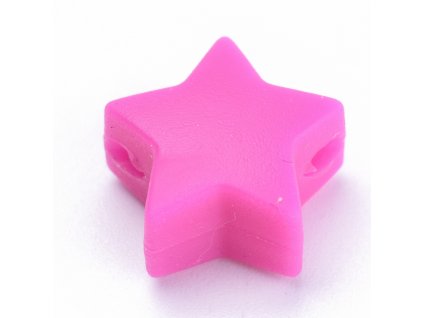 Silikonové hvězdičky 12mm (2ks) - magenta