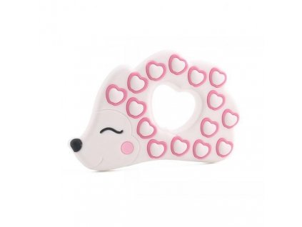 Kousátko silikonové JEŽEK 6cm (1ks) - white