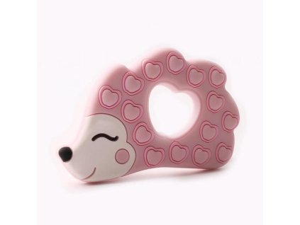 Kousátko silikonové JEŽEK 6cm (1ks) - pink