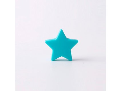 Silikonové hvězdičky 25mm (1ks) - turquoise