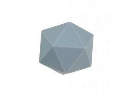 Silikonové korálky OCTAGON 20mm (1ks) - grey