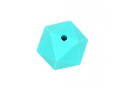 Silikonové korálky OCTAGON 20mm (1ks) - turquoise