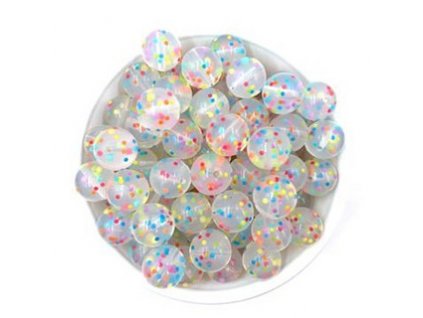 Silikonové korálky 12mm (10ks) - confetti