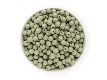 Silikonové korálky 12mm (10ks) - sage green