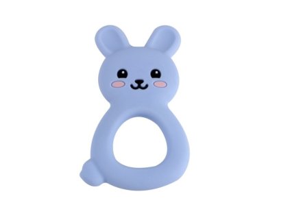 Kousátko silikonové KRÁLÍČEK 100mm (1ks) - BLUE
