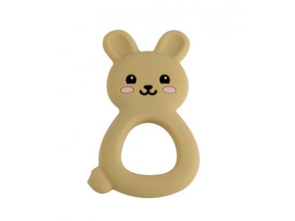 Kousátko silikonové KRÁLÍČEK 100mm (1ks) - BEIGE