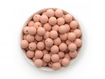 Silikonové korálky 12mm (10ks) - pastel orange